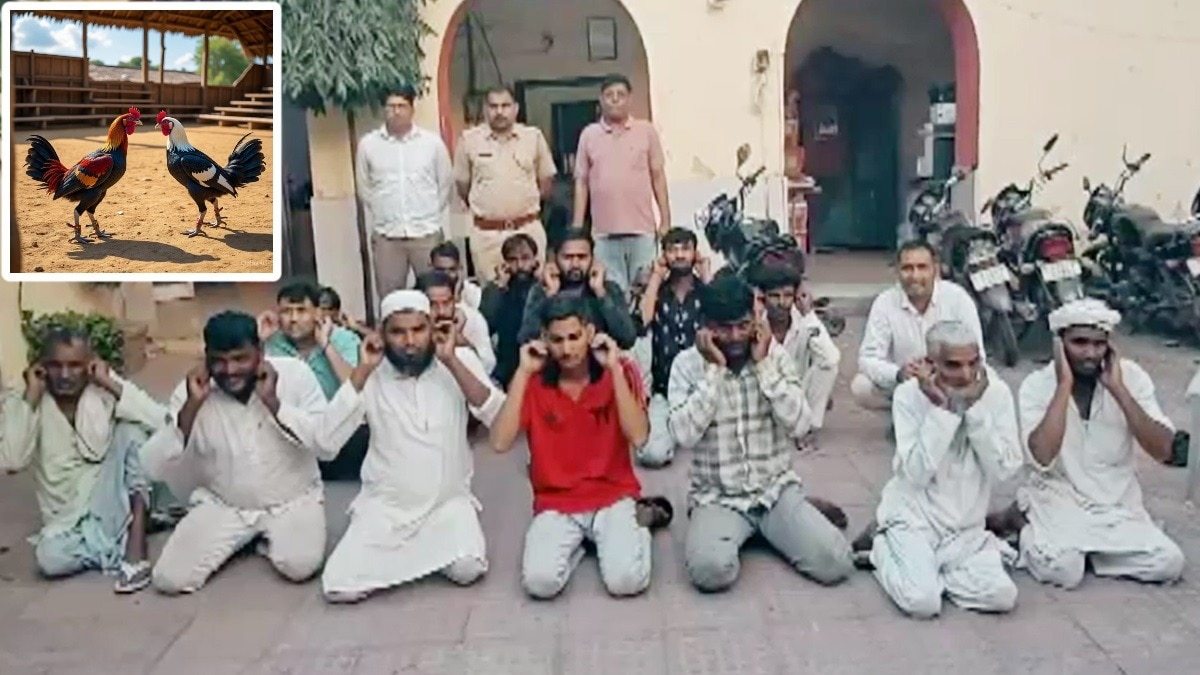 भिवाड़ी पुलिस ने 17 आरोपियों को गिरफ्तार किया है. (Photo:Screengrab)