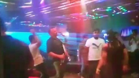 Ghaziabad police inspectors and constables dancing at history-sheeter Irshad's party (Photo- Screengrab)