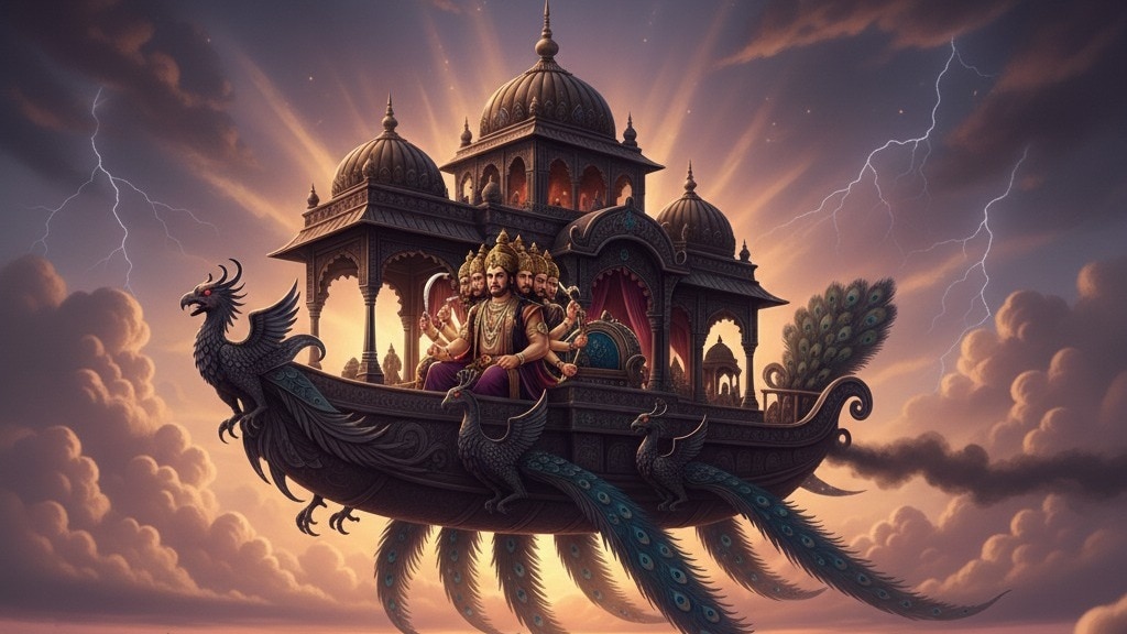 कैसे मिला था रावण को पुष्पक विमान? (Photo: AI Generated)