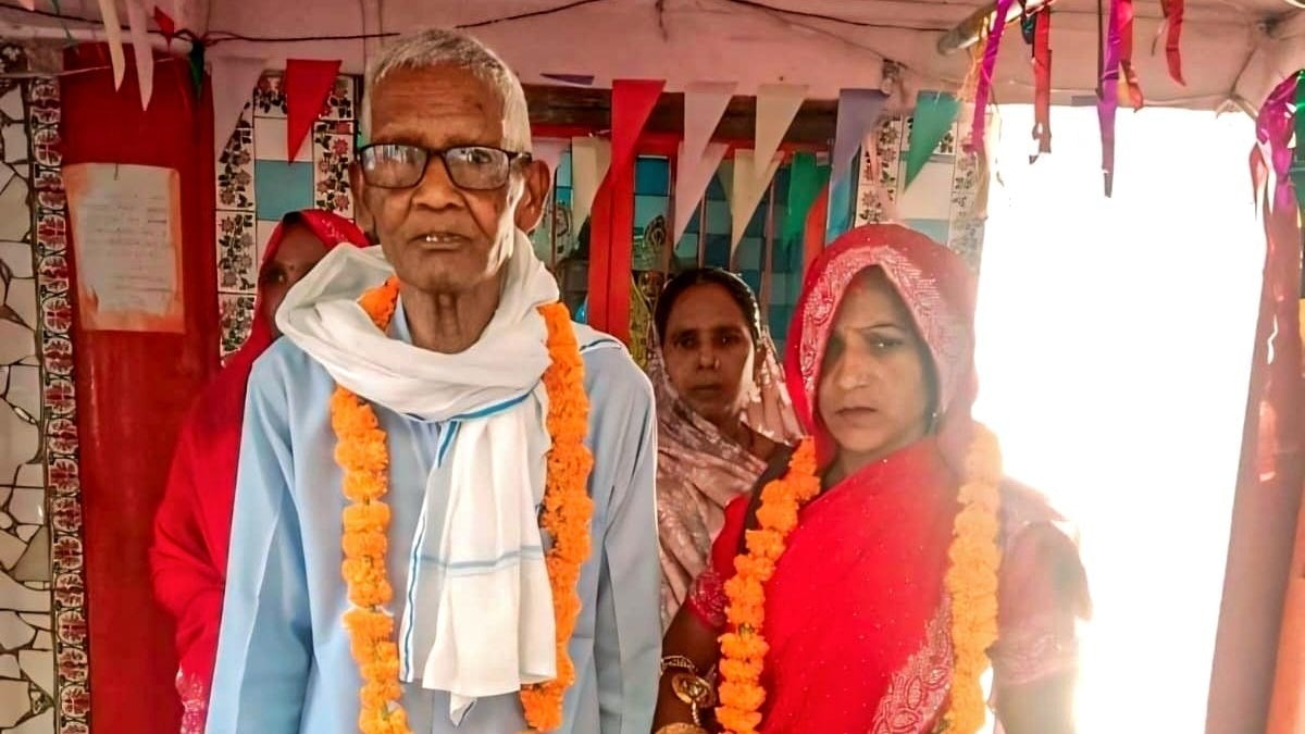 Dead Sangro, with his 35-year-old second wife. (Photo: Aditya Prakash Bhardwaj/ITG)