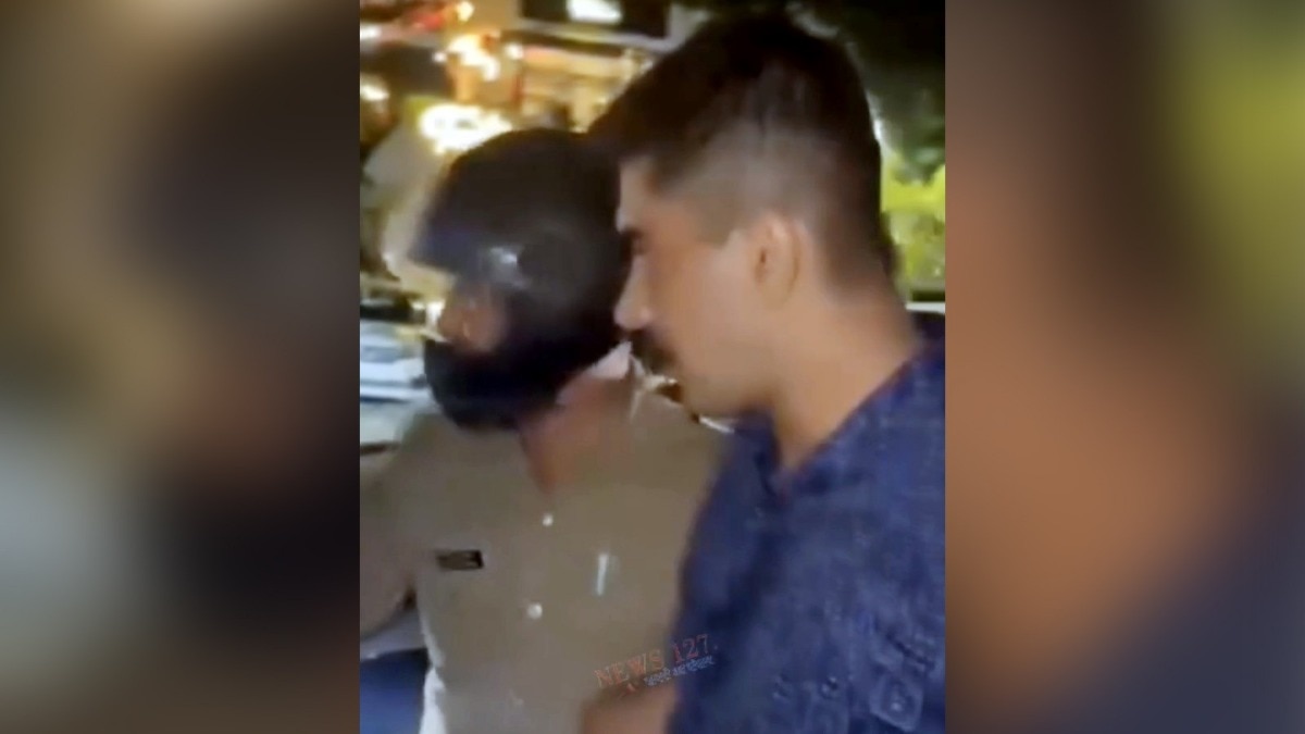 शराब पीकर गाड़ी से एक्सीडेंट करने वाला SHO सस्पेंड (Photo: Screengrab) 