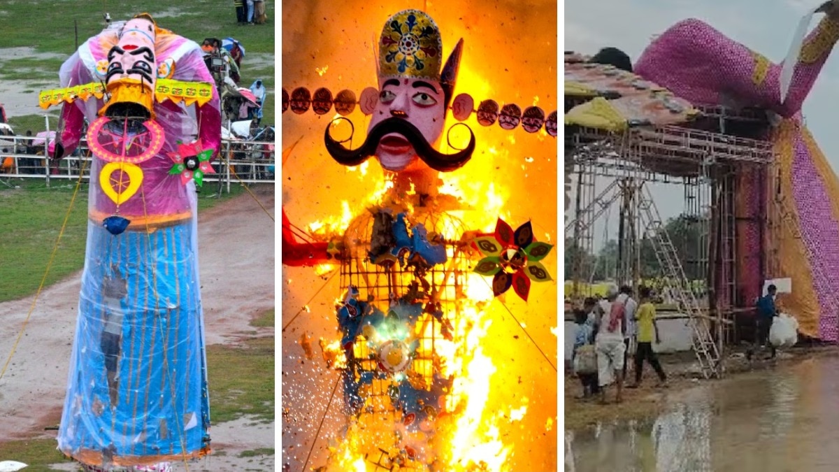 ravana effigy burnt melted vijayadashami