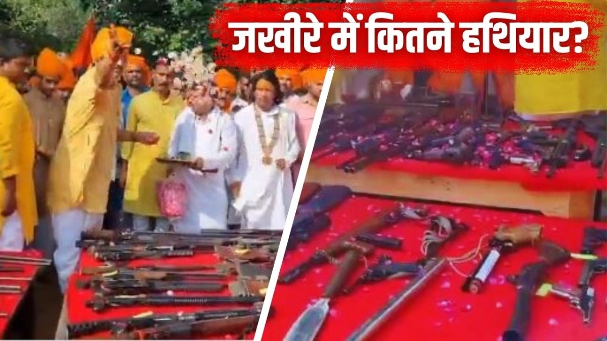 कार्बाइन, रिवॉल्वर, राइफल, राजा भैय्या के जखीरे के हथियार देख दंग रह गए लोग, पत्नी को भी दिया जवाब