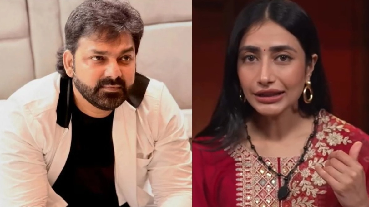 लाल सूट-बिंदी, धनश्री ने पूरी की पवन सिंह की मुराद, देखकर फैन्स बोले- गजब