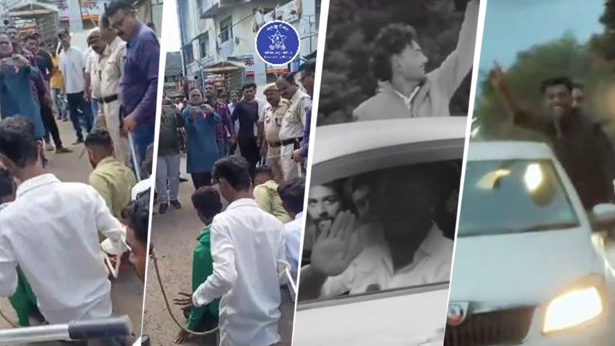 जेल से रिहाई के बाद गैंगस्टर ने निकाला जुलूस… नासिक पुलिस ने सिखाया सबक, घुटनों के बल कराई परेड – nashik cops parade gangsters video viral social media maharashtra opnm2