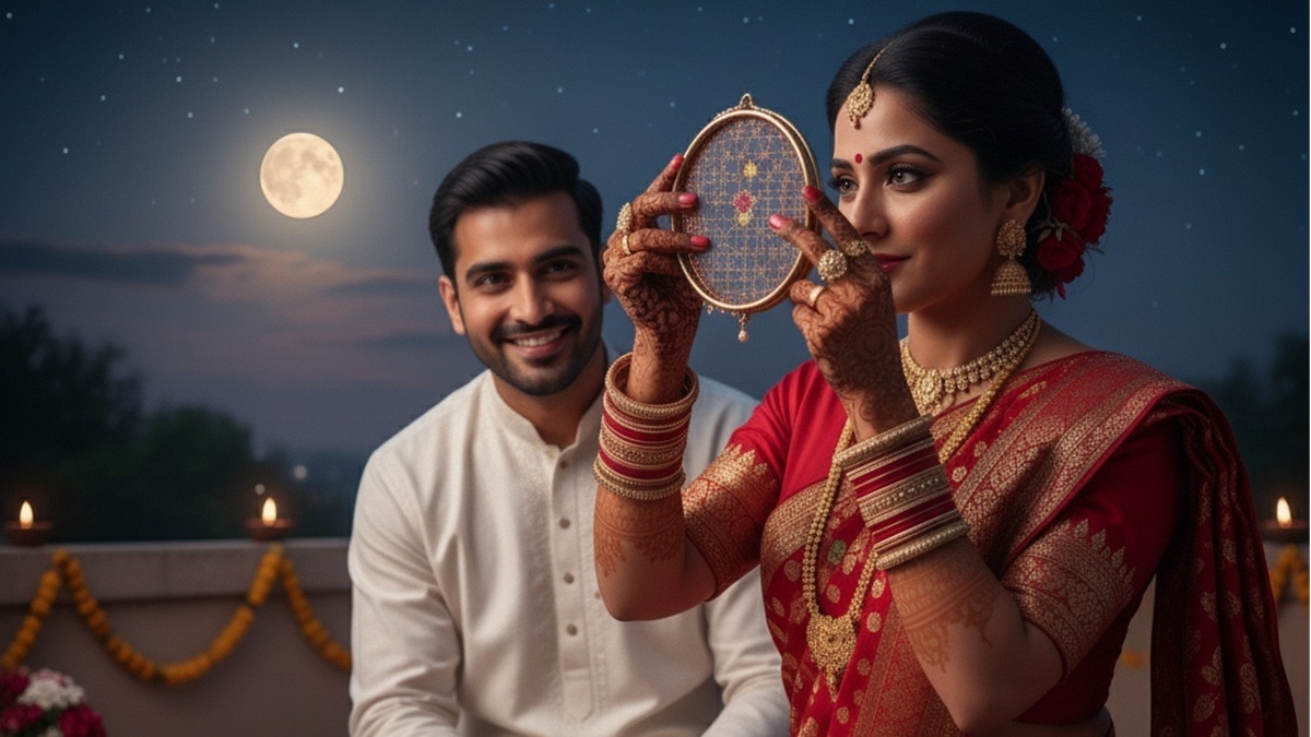 Karwa Chauth 2025: करवा चौथ पर क्यों छन्नी से देखते हैं पति का चेहरा? हैरान कर देगी ये वजह – karwa chauth 2025 date why women use chhanni to watch husband face moonrise time in india tvisu