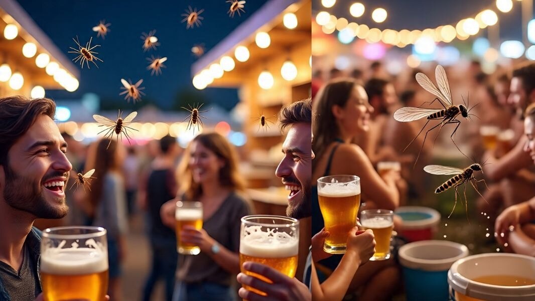 रिसर्च में सामने आया कि जो लोग शराब (बीयर) पीते हैं, गांजा का इस्तेमाल करते हैं,  उन्हें मच्छर सबसे ज्यादा काटते हैं. ( Photo: AI Generated)