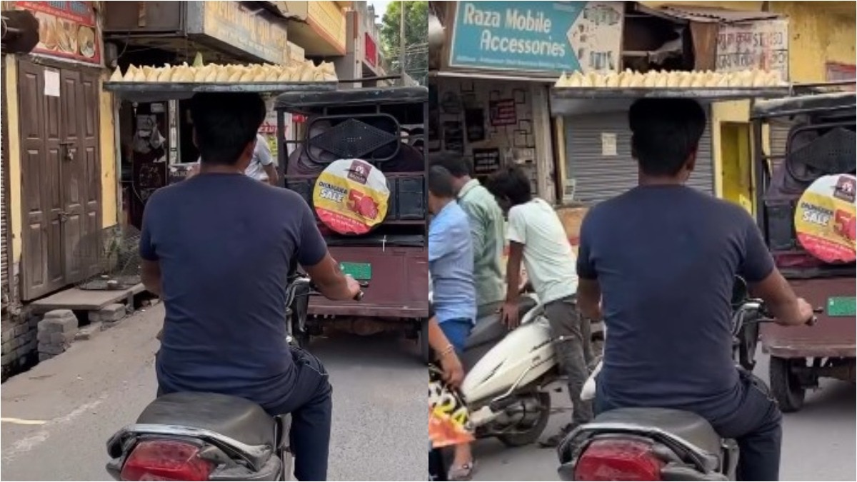 इस वायरल वीडियो को एक राहगीर ने इंस्टाग्राम पर शेयर किया है(Photo:X/bareillyvibes)