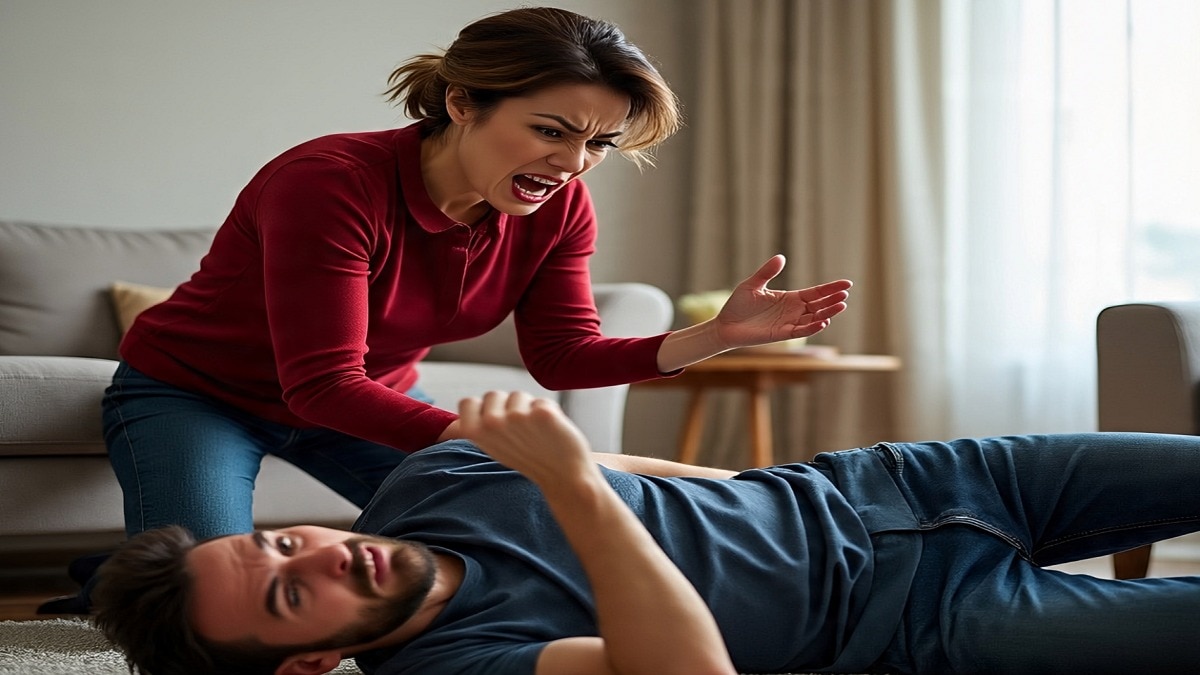 पति का अस्पताल में इलाज चल रहा है. (Photo: AI-generated)