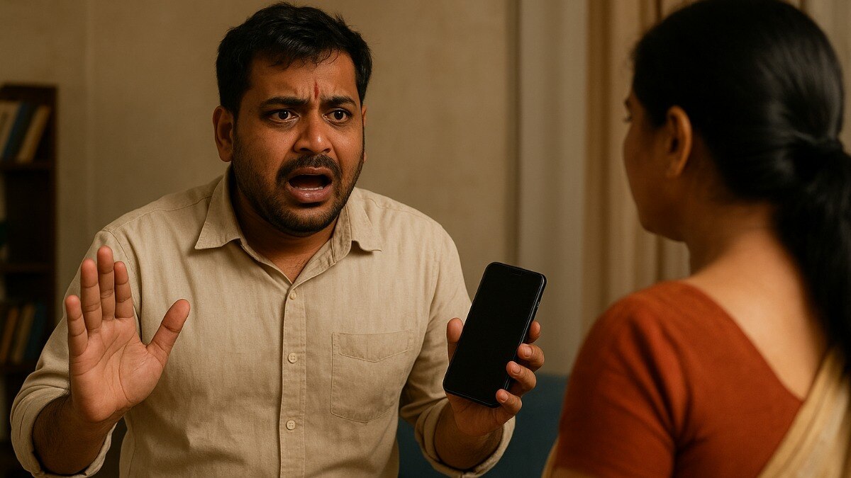 युवक ने पत्नी को बताई लूट की झूठी कहानी (Photo: AI-generated)