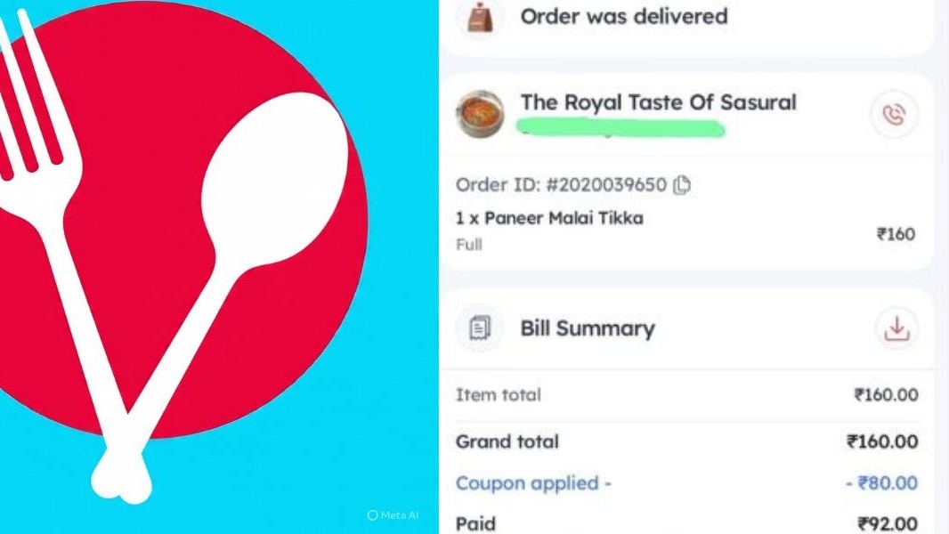 एक यूजर ने Reddit पर 7 साल पुराना जोमैटो बिल शेयर किया और बताया कि 2019 के बाद से खाने और डिलीवरी के चार्ज बहुत बढ़ गए हैं. (Photo: Reddit/ @Win6448)