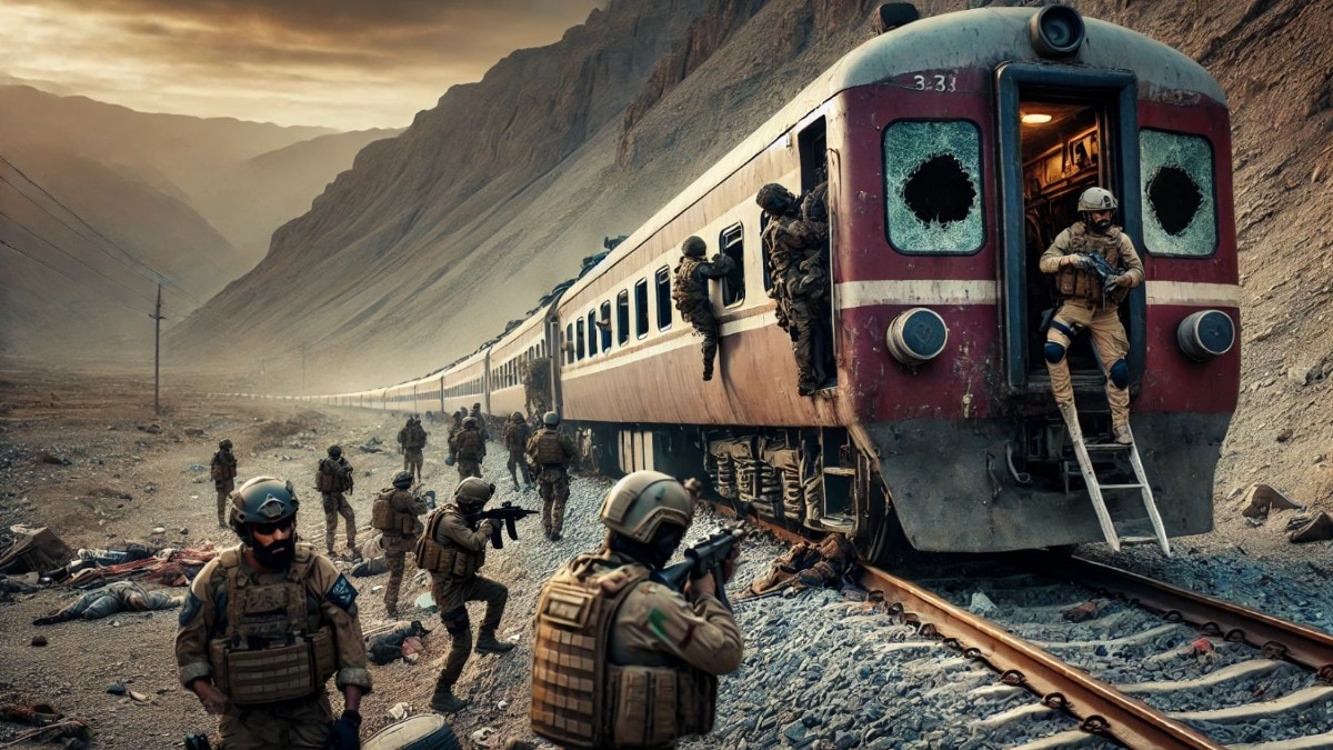 जफर एक्सप्रेस पर फिर से हमला. (Photo: AI-generated)