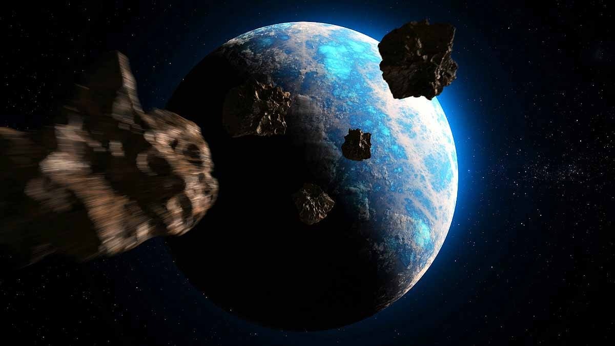 Asteroid fly by earth