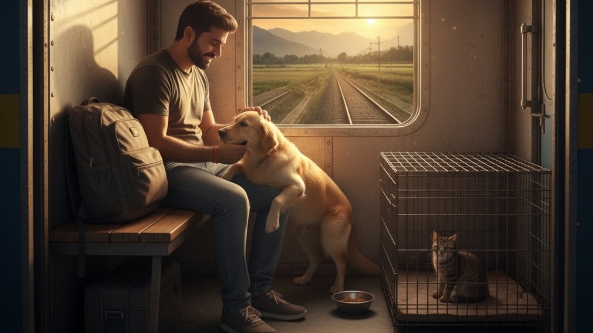 पालतू जानवर के साथ आरामदायक यात्रा (Photo: Ai generated)