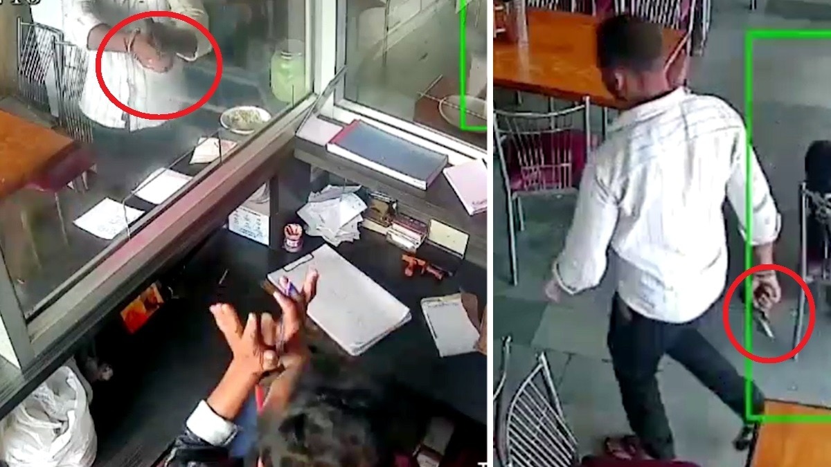 फिल्मी अंदाज में बदमाश ने मचाई सनसनी.(Photo:Screengrab)