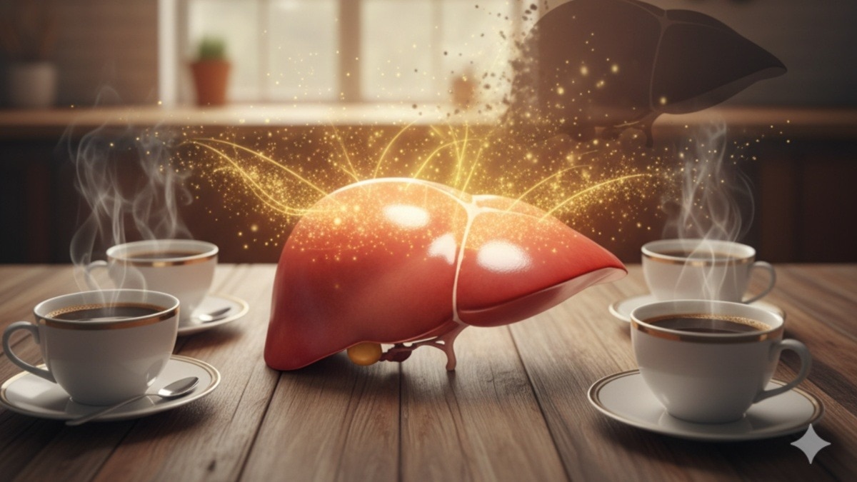 लिवर के लिए ब्लैक कॉफी के फायदे (Photo: AI generated)