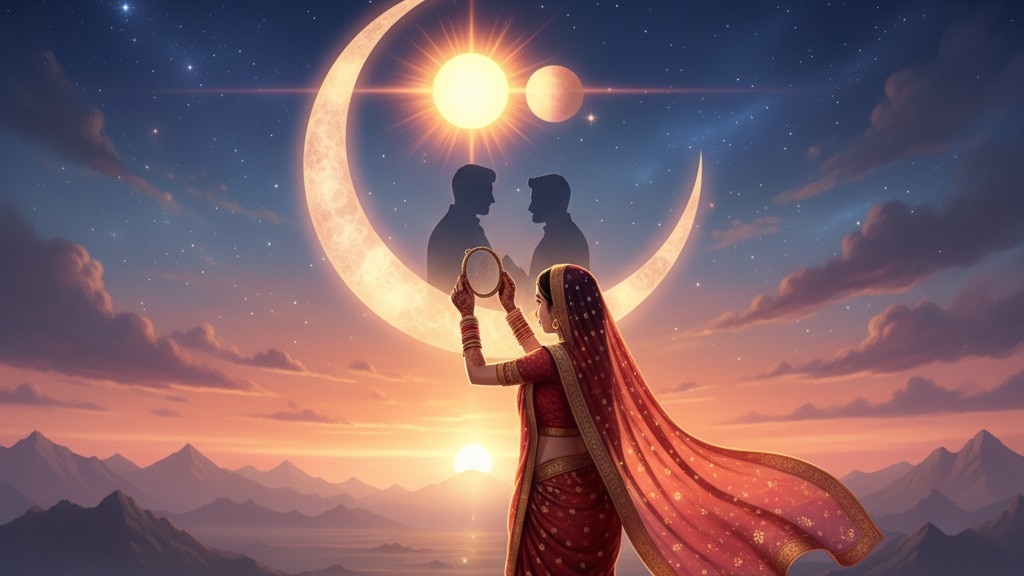 करवा चौथ पर होगी सूर्य शुक्र की युति (Photo: AI Generated)