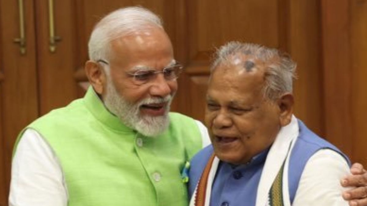 जीतनराम मांझी ज्यादा सीटों के लिए प्रधानमंत्री नरेंद्र मोदी का नाम लेकर इमोशनल अत्याचार कर रहे हैं. (Photo: x.com/@jitanrmanjhi) 