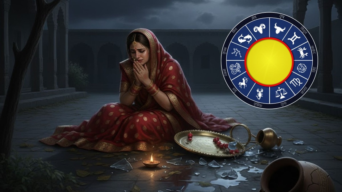 करवा चौथ की शाम व्यतीपात योग रहने वाला है, जिसे ज्योतिष में एक अशुभ योग माना गया है. (Photo: AI Generated)