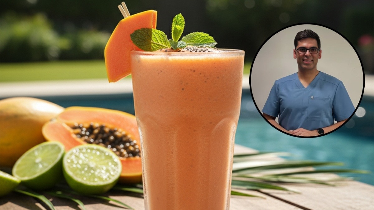 पेट और डाइजेशन के लिए हेल्दी उपाय है ये स्मूदी (Photo: AI Generated)