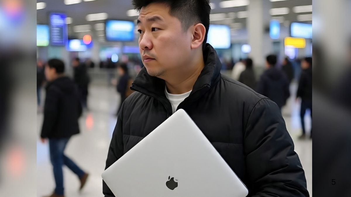 एयरपोर्ट पर लैपटॉप के अंदर फंसी मिली गोली. (Photo - AI Generated)