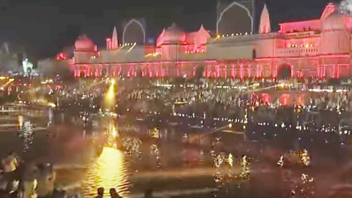 भगवान श्रीराम की नगरी अयोध्या में दीपोत्सव की तैयारी (Photo: Screengrab) 