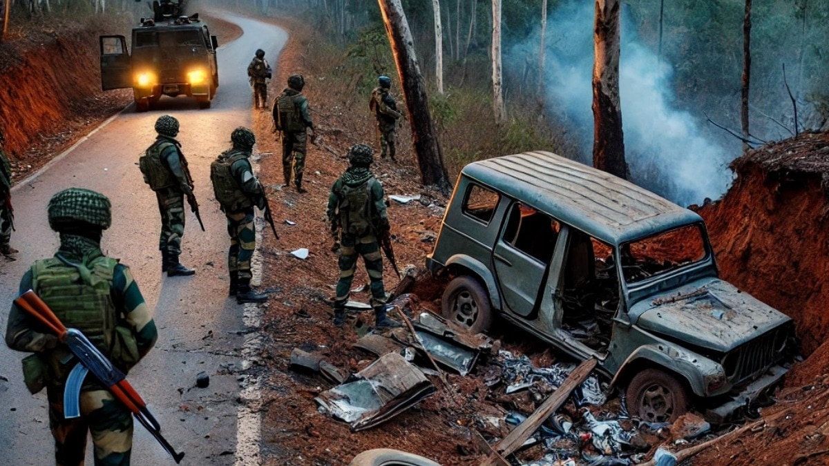 नक्सली हमले में एक जवान शहीद (Photo: AI-generated)