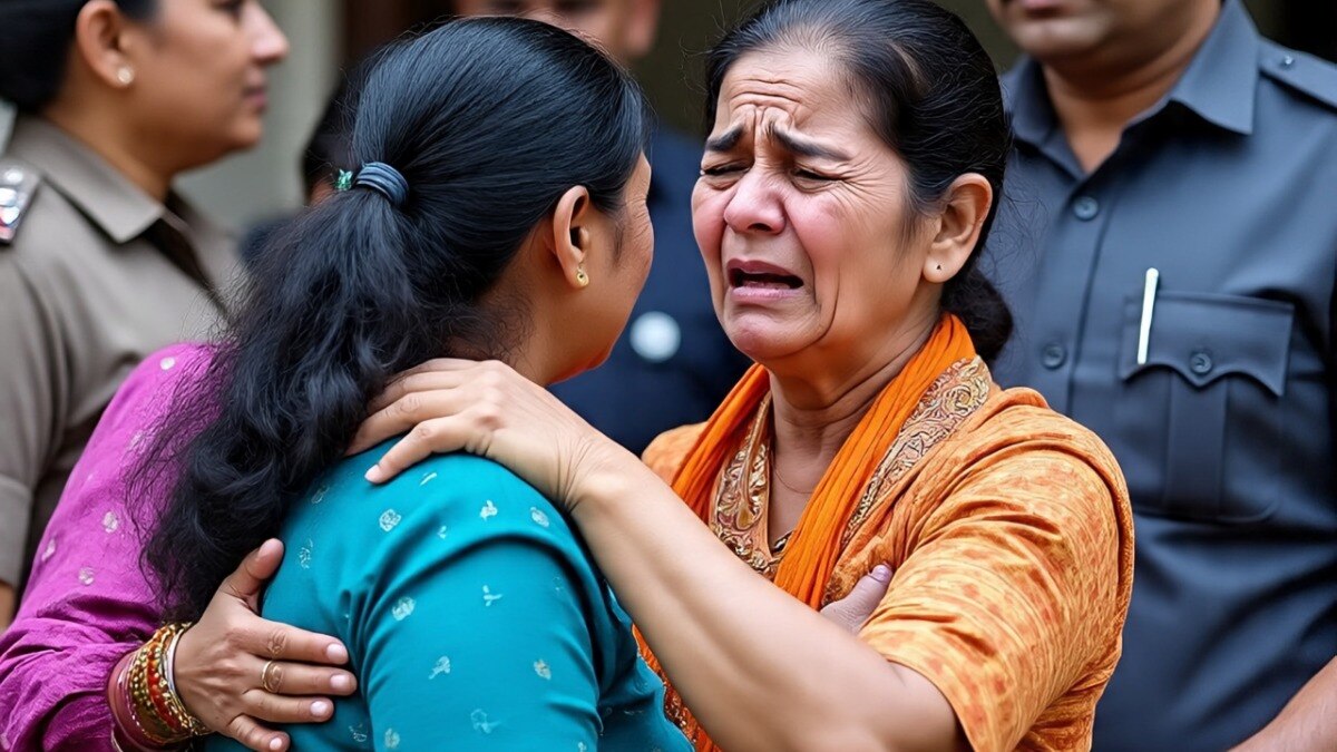 दिल्ली पुलिस ने महिला को परिजनों से मिलवाया. (Photo: AI-generated) 