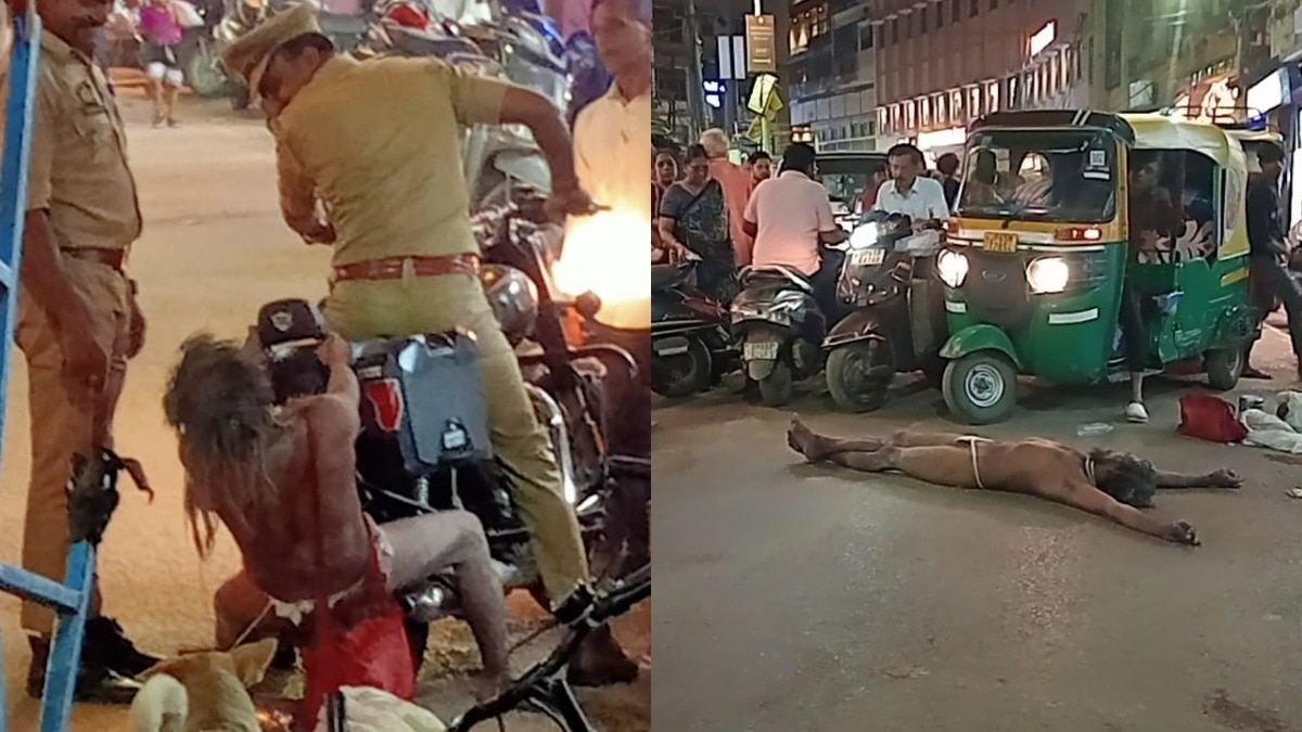 नागा साधु नशे में था.(Photo: Roushan Kumar/ITG)