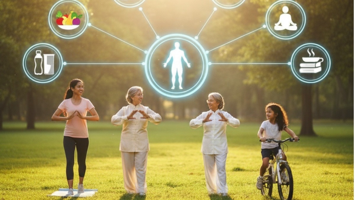 हेल्दी रहने के सरल नियम (Photo: AI generated)