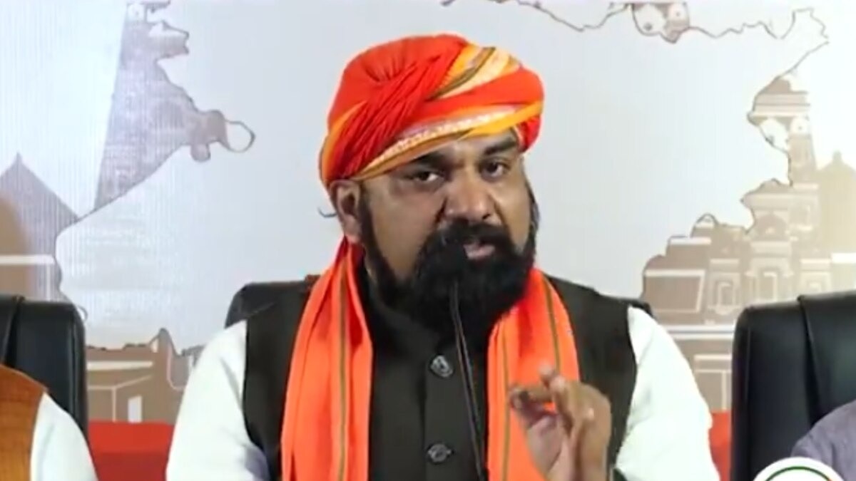 Bihar BJP chief and state Deputy Chief Minister, Samrat Chaudhary, addressing a press conference on Monday. (Photo: Bihar BJP/X)