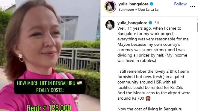 हाउस हेल्प के लिए ₹45,000, रूसी महिला बोलीं-  बेंगलुरु का खर्च अब यूरोप जैसा
