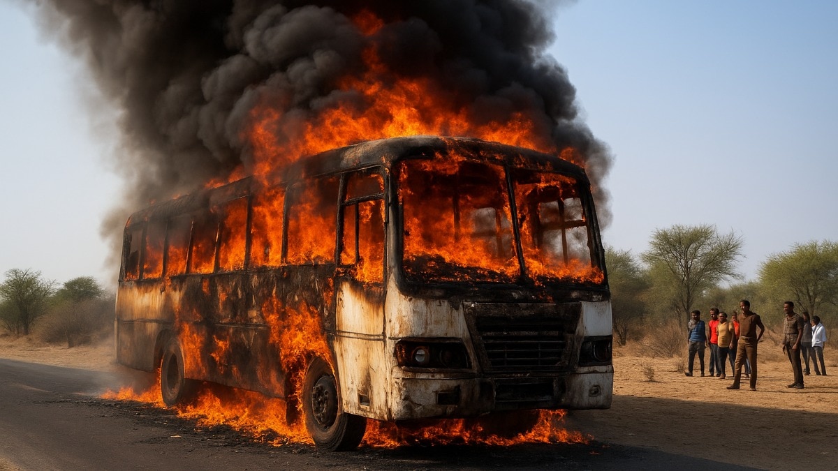 झुलसे यात्रियों का इलाज जारी है.(Photo: AI-generated)