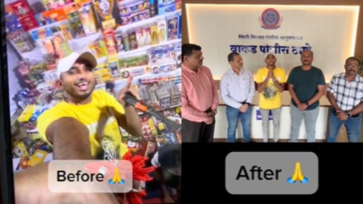 Reel बनाकर उड़ाई कानून की धज्जियां! पुलिस ने दिवाली से पहले ‘रीलबाज’ को थाने बुलाकर थमाया नोटिस – reel star patakha promotion police action lclcn