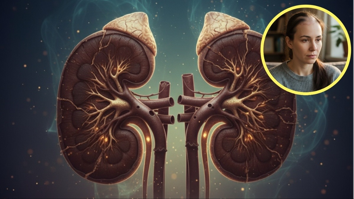 बालों का झड़ना किडनी डैमेज का संकेत (Photo: AI generated)