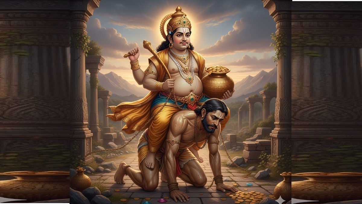 हिंदू धर्म में सभी देवी-देवताओं के वाहन पशु-पक्षु हैं. फिर कुबेर का वाहन एक नर क्यों है? (Photo: AI Generated)