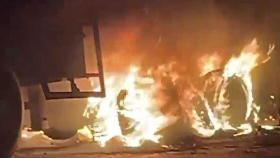 बाड़मेर में जिंदा जल गए चार लोग (Photo: Screengrab)