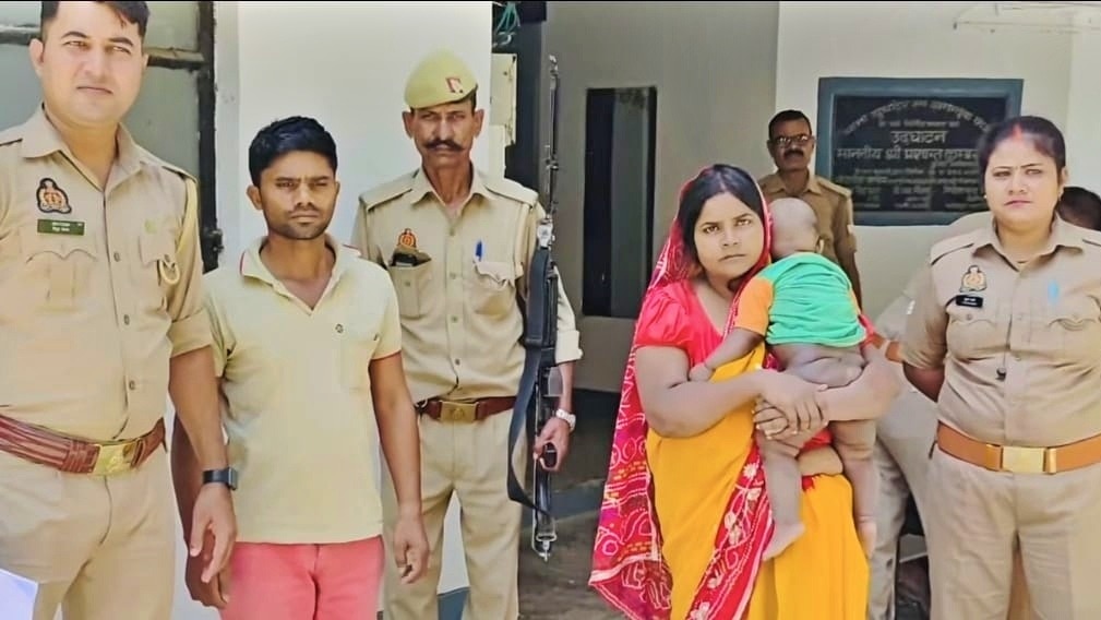 Barabanki police arrested the wife and rickshaw driver accused of murder (Photo- ITG)