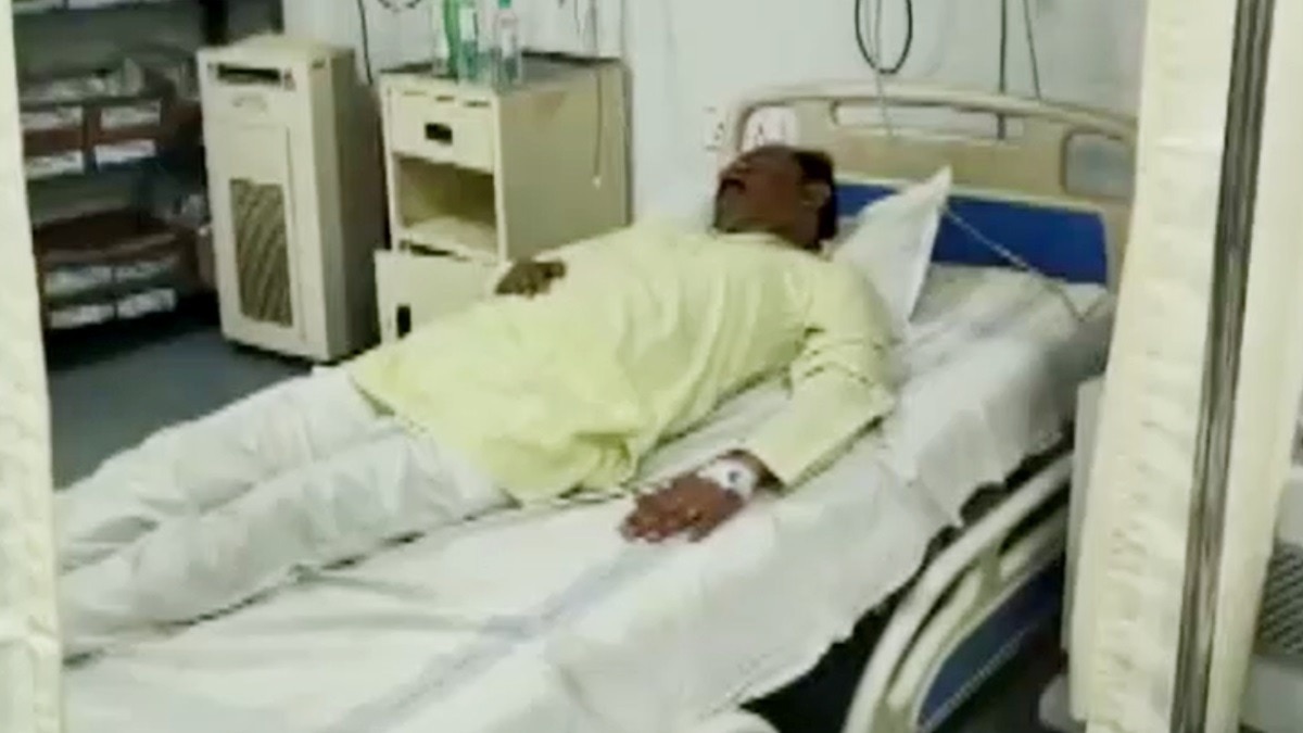 वारंट के बाद अस्पताल में भर्ती हो गए थे BJP नेता.(Photo:Screengrab)