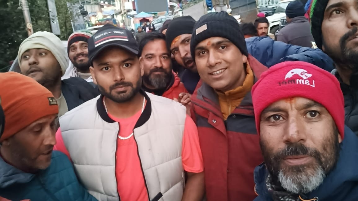 Rishabh Pant in Gangotri Dham 