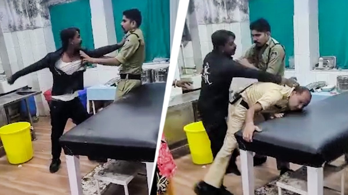  Fight with policemen,Police arrested the accused