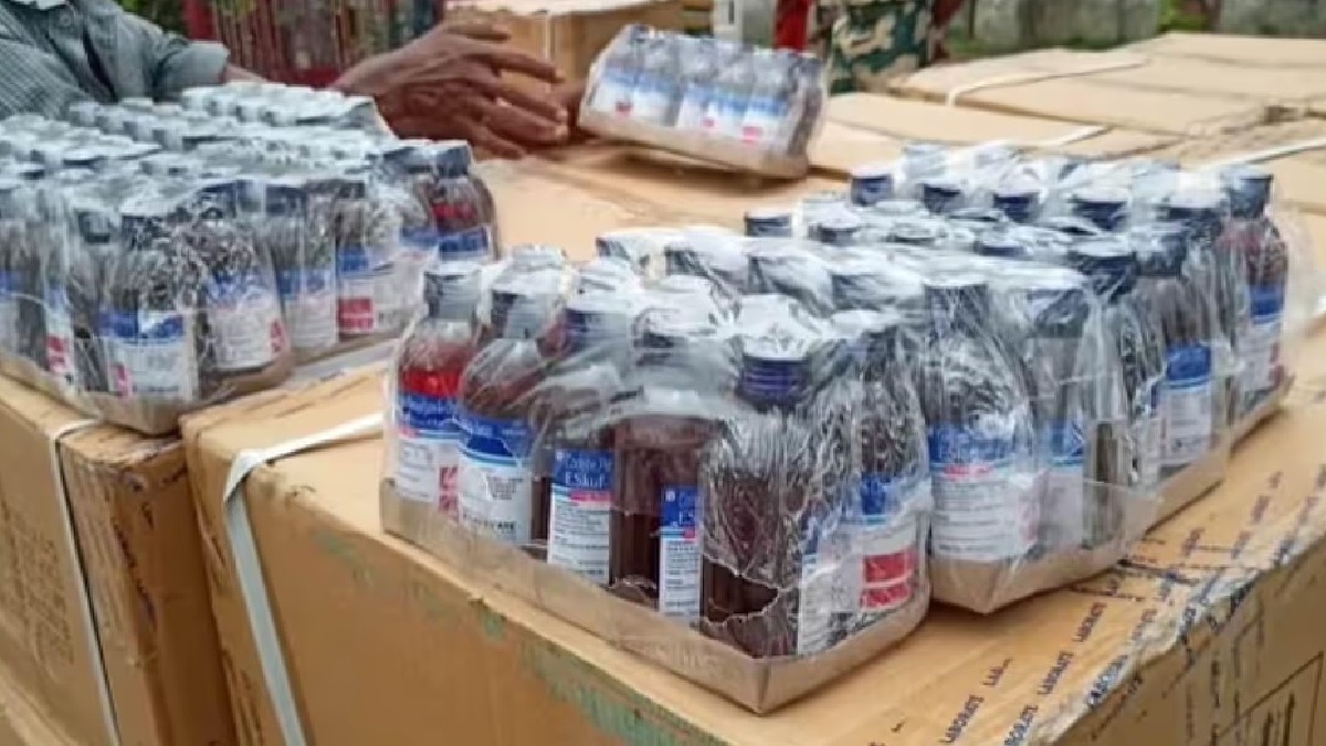 banned cough syrup seizure in Jirania Railway Station