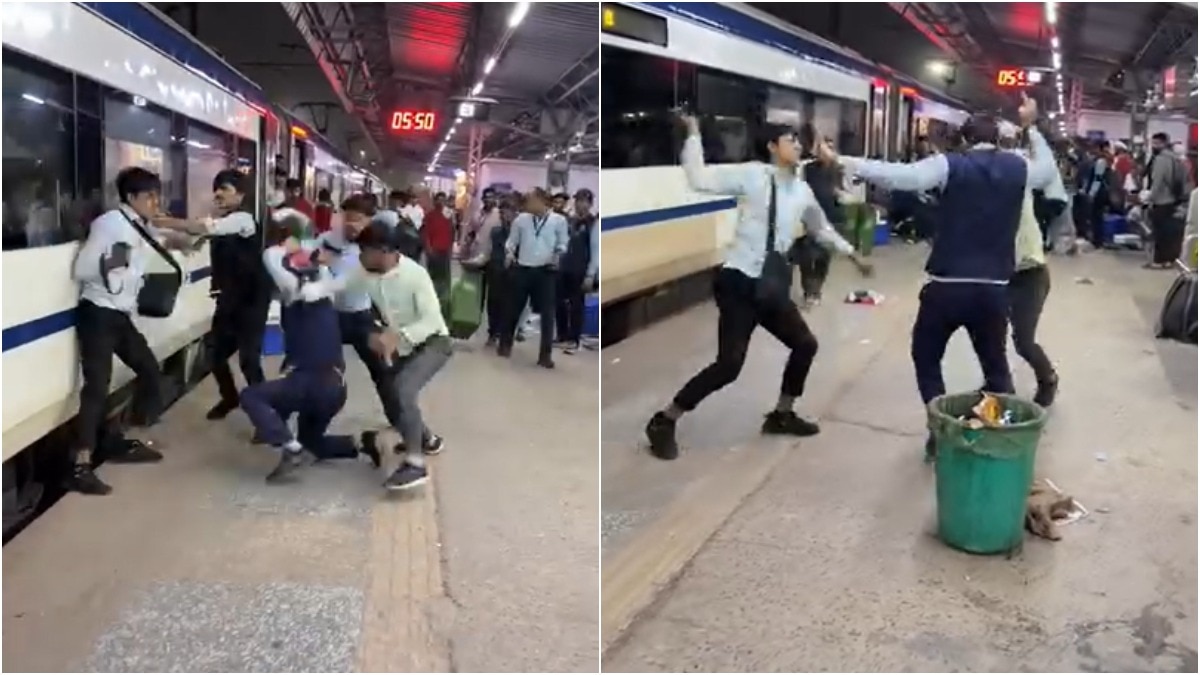 जमकर चले बेल्ट और डस्टबिन, निजामुद्दीन स्टेशन बना अखाड़ा...आपस में भिड़े वंदे भारत के कर्मचारी