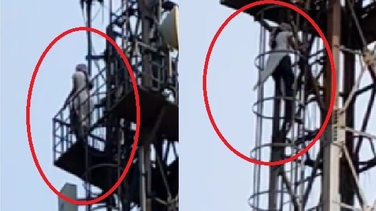 UP: दीपावली की सफाई के लिए मां ने डांटा तो मोबाइल के टॉवर पर चढ़ गई बेटी, किया हाईवोल्टेज ड्रामा- Video – mirzapur Daughter climbs mobile tower after mother scolds Diwali cleaning Video lcly