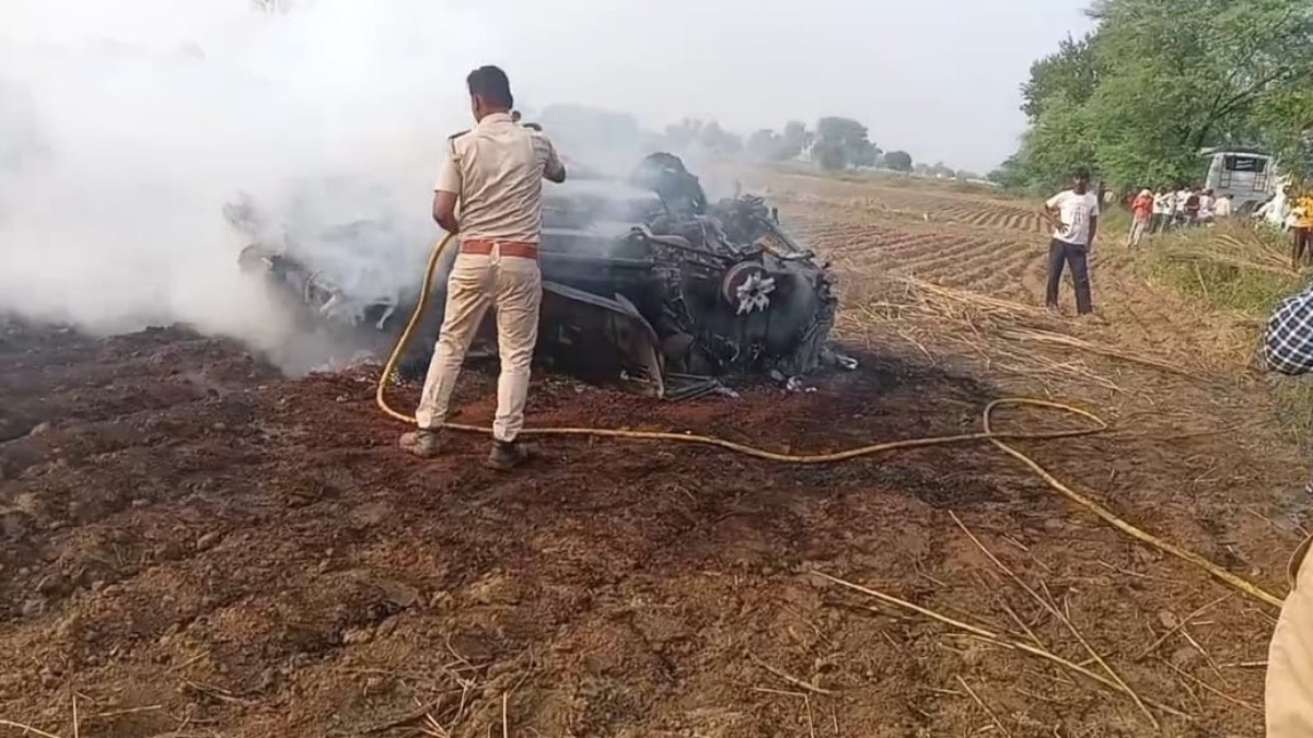 थार चालक को अस्पताल में भर्ती.(Photo: Suresh Kumar/ITG)