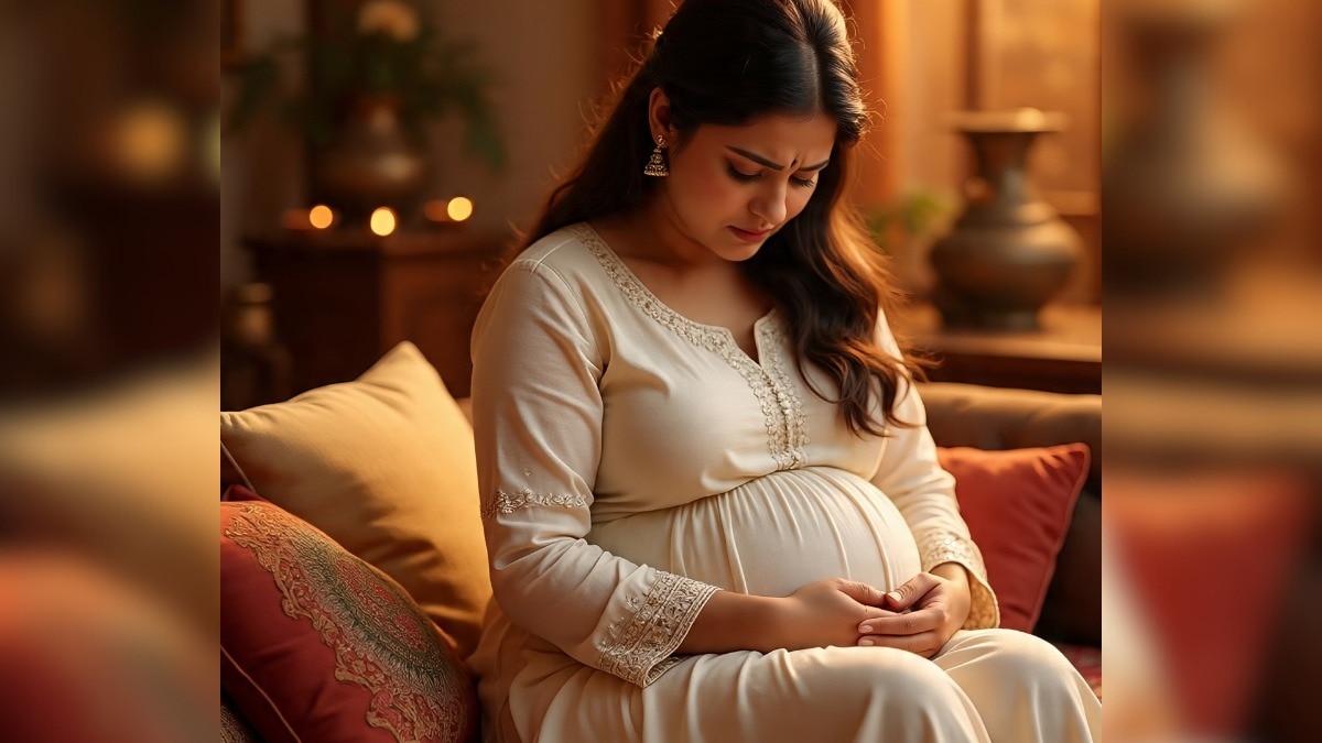 पति अस्पताल में भर्ती. (Photo: AI-generated)