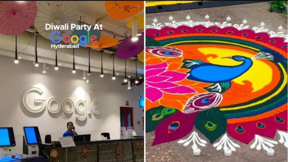 google-hyderabad-diwali-celebration-video-office-festive-vibes-viral