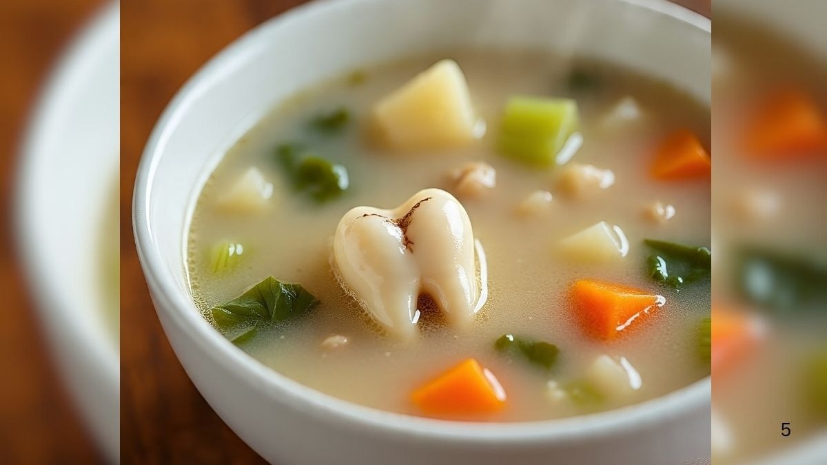 चीन के एक रेस्टोरेंट से खरीदे गए सूप, सॉसेज और केक में मिले इंसानी दांत (Photo - AI Generated)