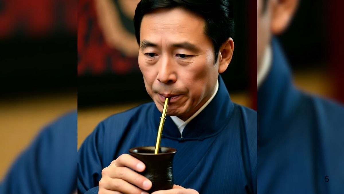 चाय पीने के लिए एक शख्स ने बनवाई सोने की स्ट्रॉ (Photo - AI Generated)