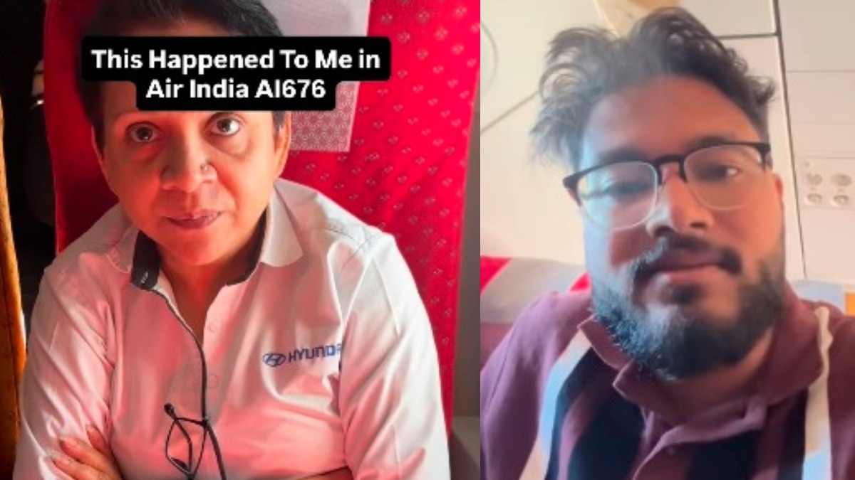‘मराठी तो बोलनी पड़ेगी, मुंबई उतर तब बताती हूं…’,फ्लाइट में शख्स से भिड़ी महिला, देखें Viral Video – air india flight viral video youtuber mahi khan argues with woman over marathi language in flight pvpw